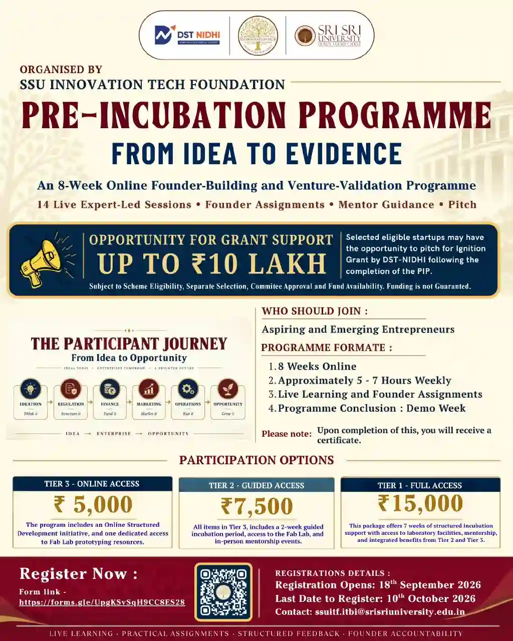 Pre-Incubation Programme - From Idea to Evidence
